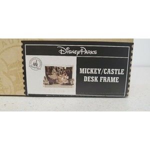 Disney Parks Mickey and Castle Metal 4x6 Photo Picture Frame New